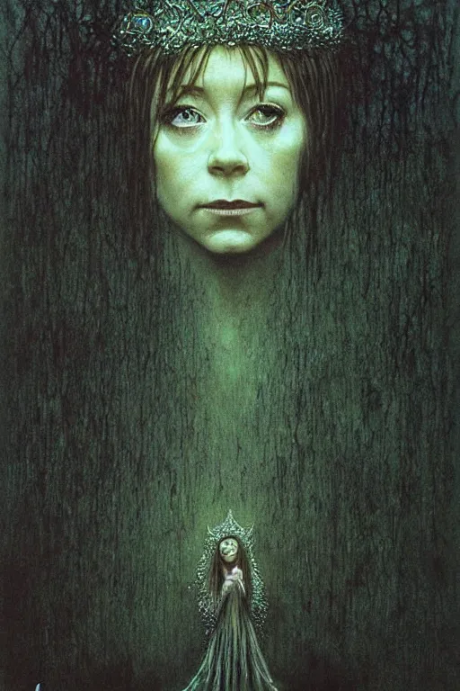 Image similar to alyson hannigan as princess by beksinski