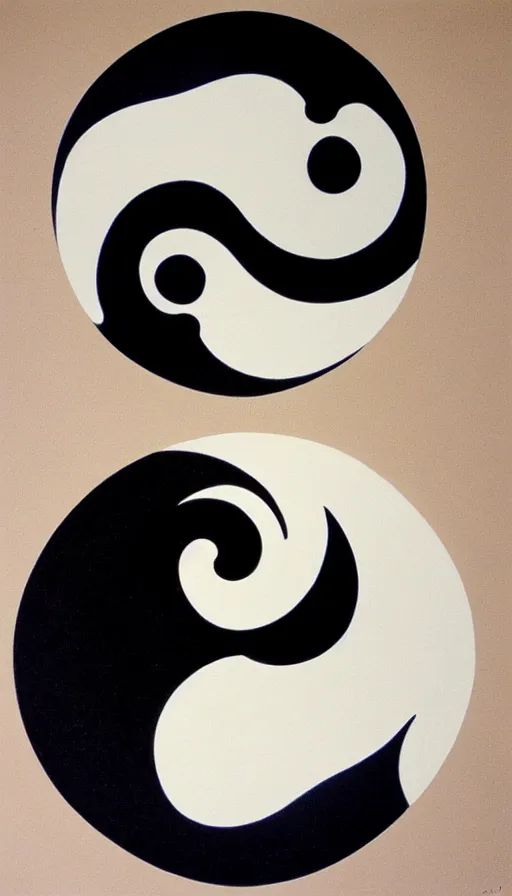 Image similar to Abstract representation of ying Yang concept, by James Gurney