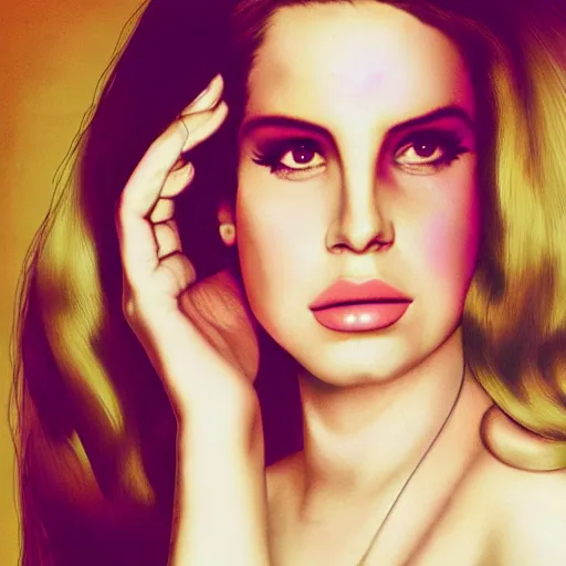 Image similar to Lana del rey album cover, photorealistic