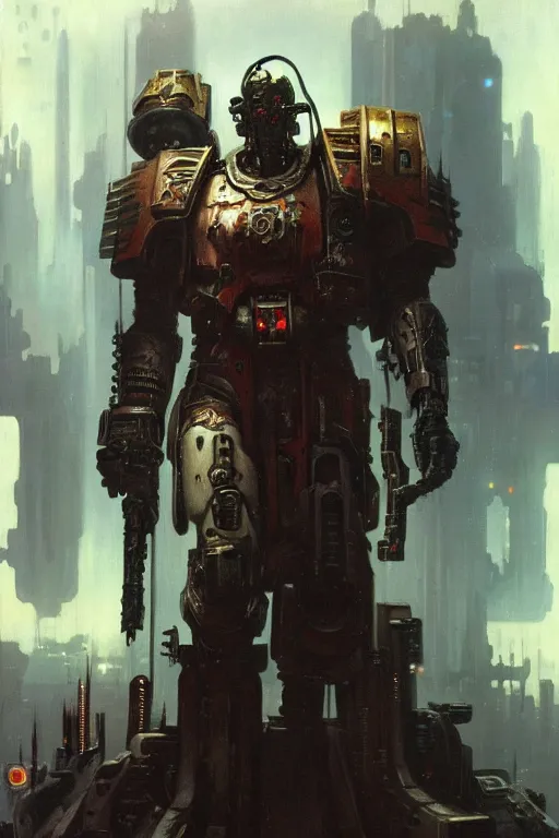 Image similar to cyberpunk warhammer 4 0 k steve buscemi, character design, painting by gaston bussiere, katsuya terada, frank frazetta, tom of finland, trending on artstation