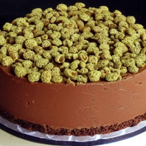 Prompt: marijuana peanut cereal fudge cake