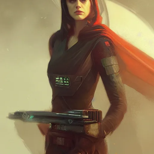 Image similar to A portrait of Alexandra Daddario, sith, star wars art, art by greg rutkowski, matte painting, trending on artstation