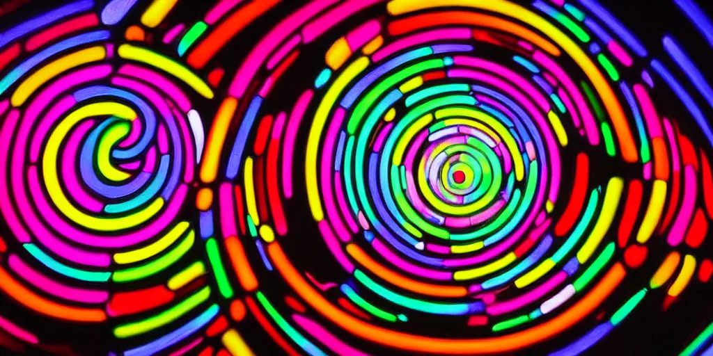 Image similar to a beautiful painting of a stargate by takashi murakami 8 k particulate neon light film grain