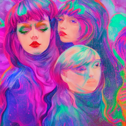 Image similar to TOGETHER is more - Data NFT Season 1 contributor in seapunk style featured on artstation in the style of Monet - series element 2