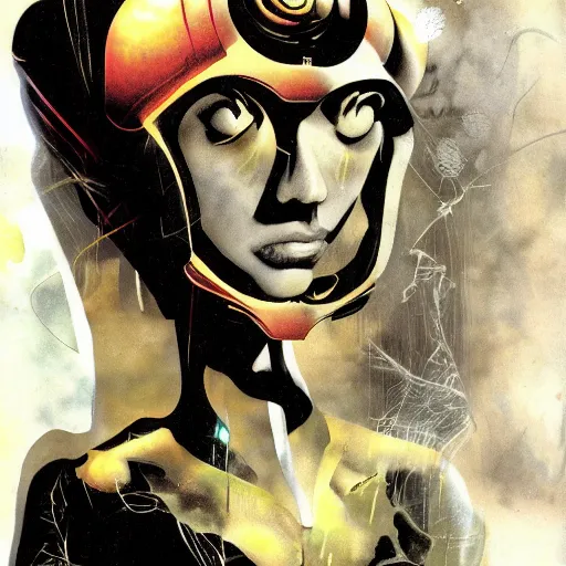 Image similar to The Metroid Queen, by Dave McKean