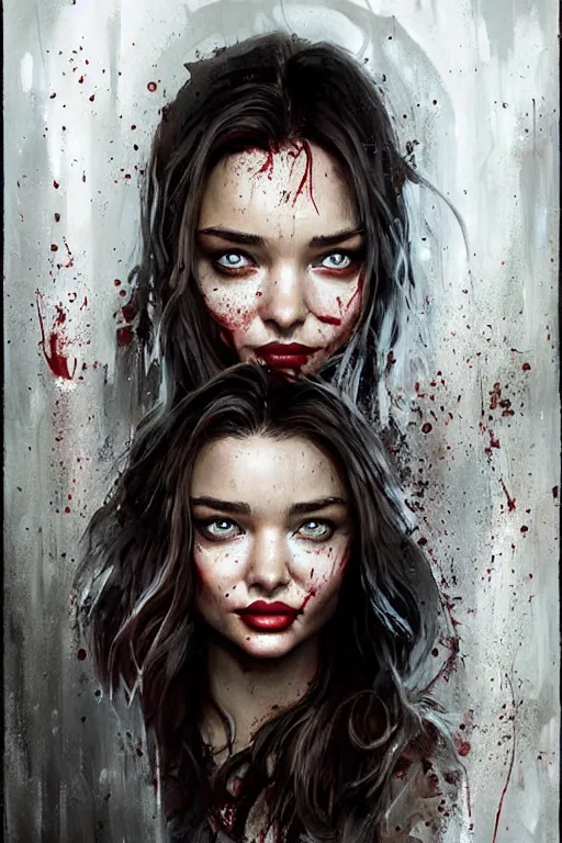 Image similar to movie poster of miranda kerr staring in a 1980 horror movie, zombie themed, by artgerm and greg rutkowski