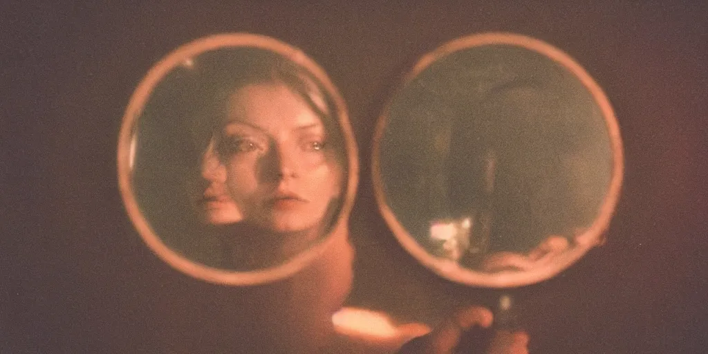 Prompt: detailed analog medium format photo, polaroid still of woman from tarkovsky movie mirror, haze, high production value, intricate details, 8 k resolution, hyperrealistic, hdr, photorealistic, high definition, tehnicolor, award - winning photography, masterpiece, amazing colors