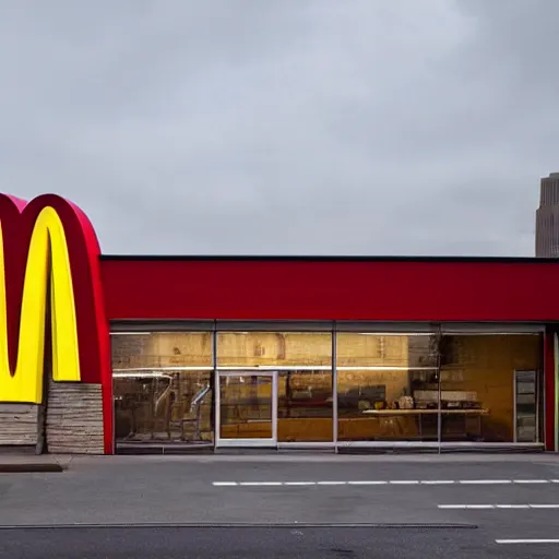 Image similar to Brutalist McDonalds