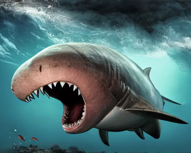 Prompt: megalodon