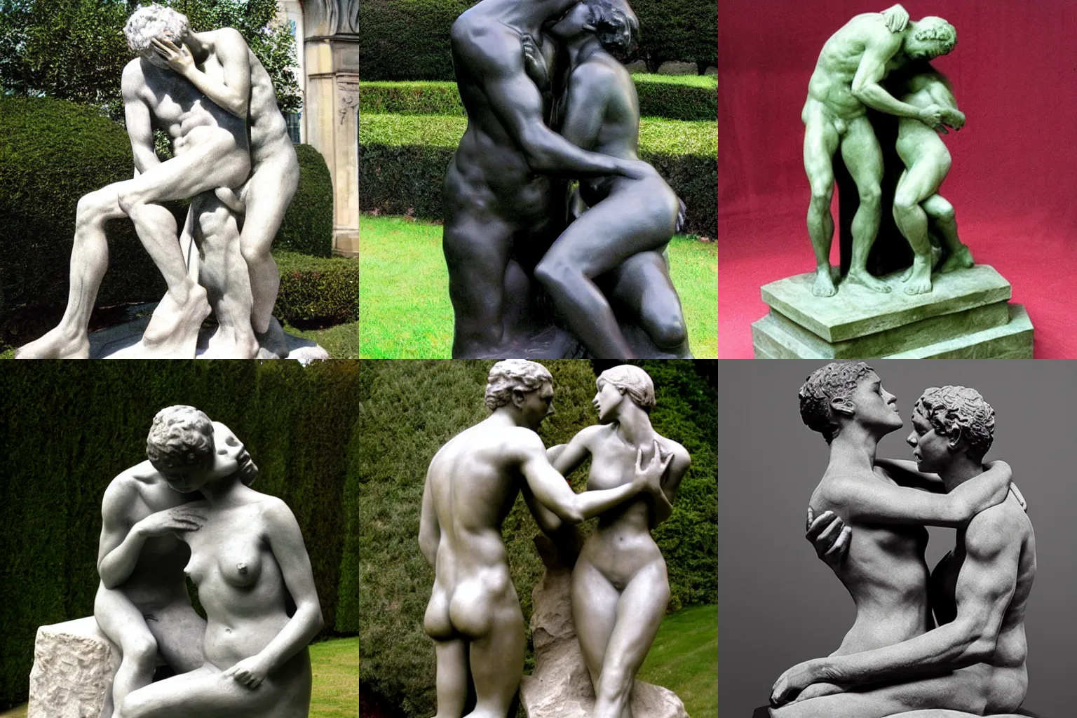 Prompt: Unrequited love, sculpture by Rodin