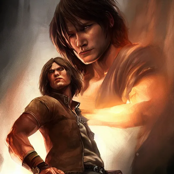 Image similar to sam winchester as doa 6 character, d & d, fantasy, highly detailed, digital art, trending on artstation, smooth, sharp focus, illustration, art by peter tang and artgem