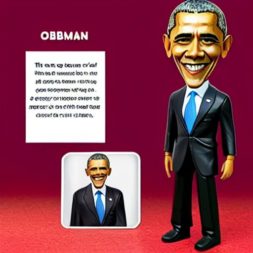 Image similar to barack obama plastic figurine bobblehead toy
