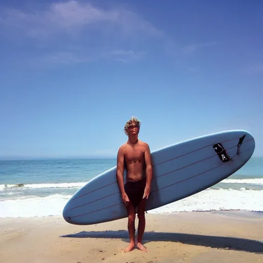 Image similar to 20 year old surfer, blue sky