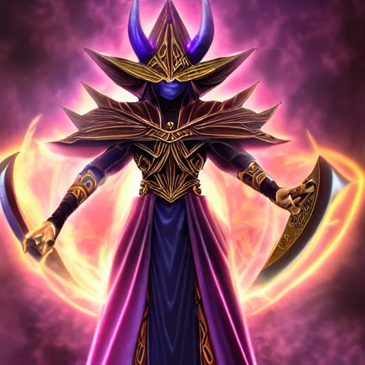 Image similar to beautiful dark magician, full body, mystical, ultra detailed, 4 k