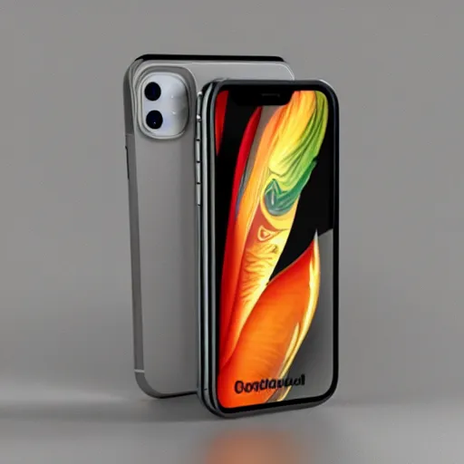 Image similar to futuristic apple iphone 2 0 0 0, product showcase, highly detailed, studio lighting, advertisment