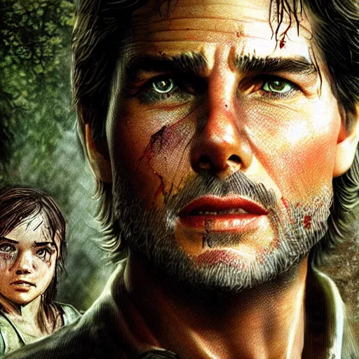 Prompt: tom cruise as a the last of us character