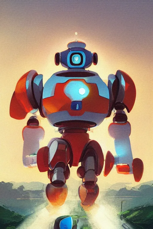 Image similar to metabots medabots medarotto medarot robot minimalist comics, behance hd by jesper ejsing, by rhads, makoto shinkai and lois van baarle, ilya kuvshinov, rossdraws global illumination ray tracing hdr radiating a glowing aura