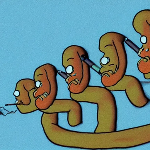 Portrait of a Anthropomorphic centipede smoking a, Stable Diffusion