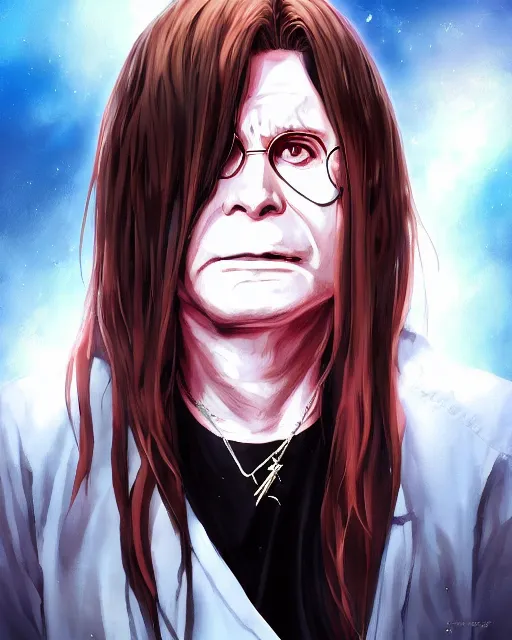 Prompt: anime portrait of Ozzy Osbourne as an anime man by Stanley Artgerm Lau, WLOP, Rossdraws, James Jean, Andrei Riabovitchev, Marc Simonetti, and Sakimichan, trending on artstation