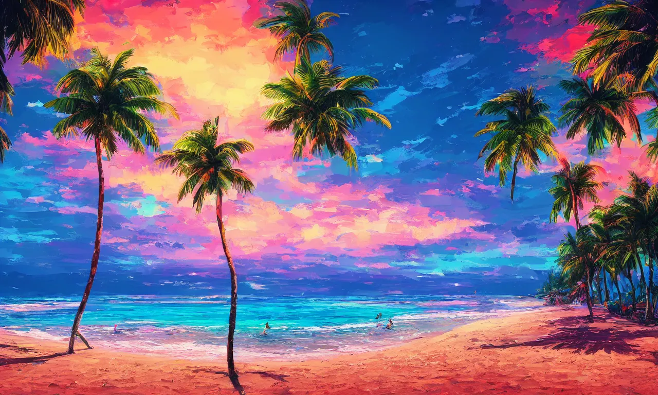 Image similar to paradise beach by alena aenami artworks in 4 k