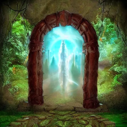 Prompt: portal to a fantasy world