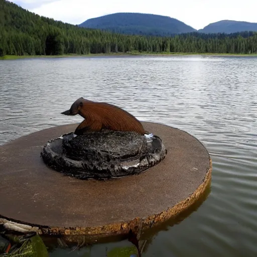 Image similar to ivory dam, the ruling seat of the beaver race, our benevolent overlords