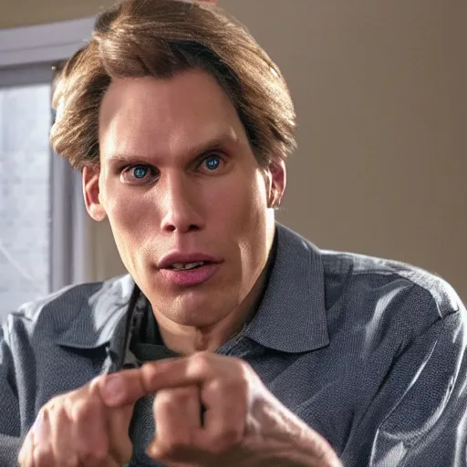 Image similar to Live Action Still of Jerma in Weekend at Bernie's, real life, hyperrealistic, ultra realistic, realistic, highly detailed, epic, HD quality, 8k resolution, body and headshot, film still