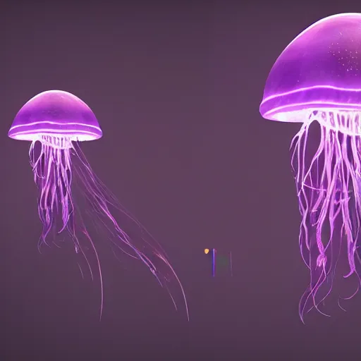 Image similar to magical jellyfish on a wizards staff, glowing luminescent jellyfish spear, concept art, artstation, moods by beeple, wlop, and greg rutkowksi