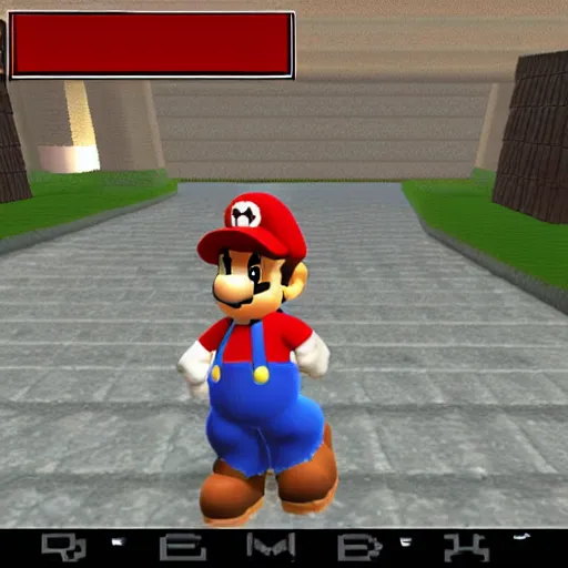 Prompt: danny devito, mario 6 4 screenshot