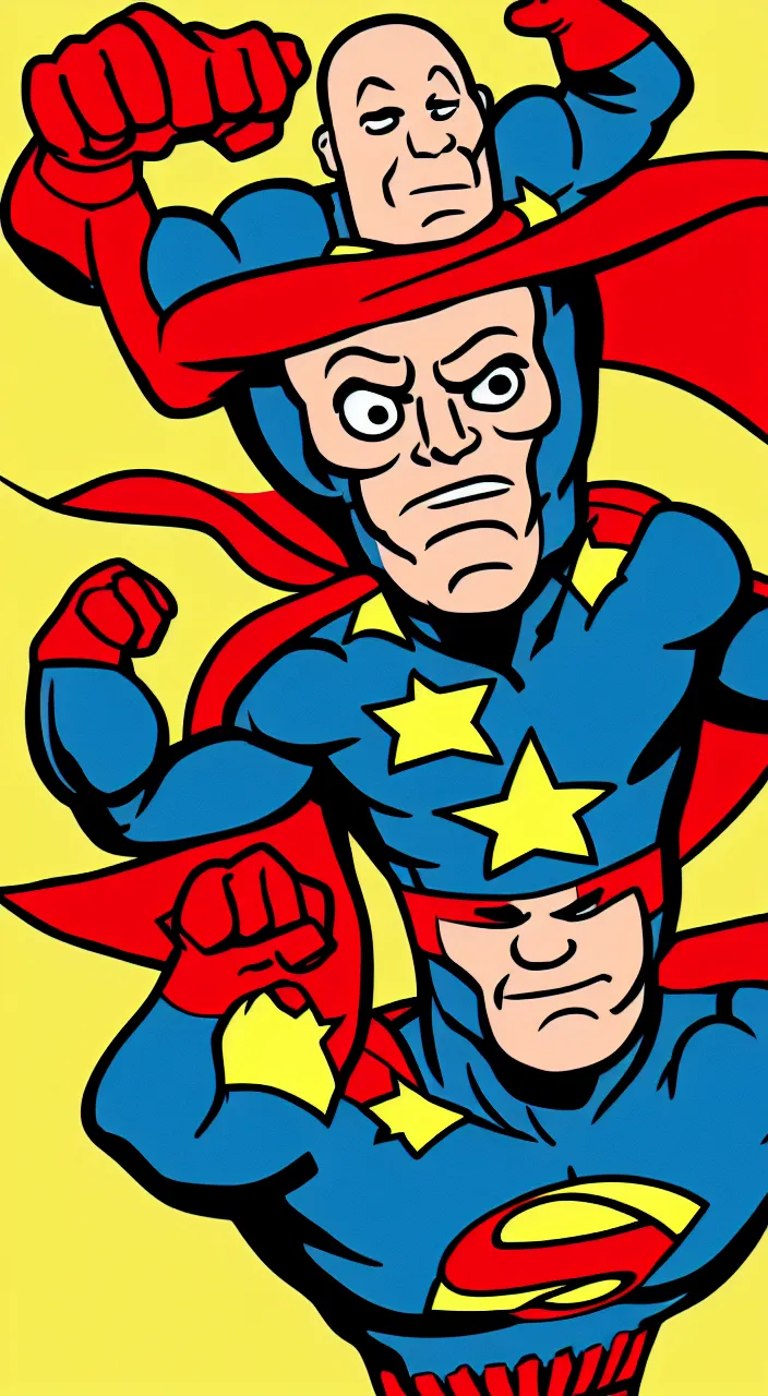 Prompt: illustration of captain potato, marvel superhero