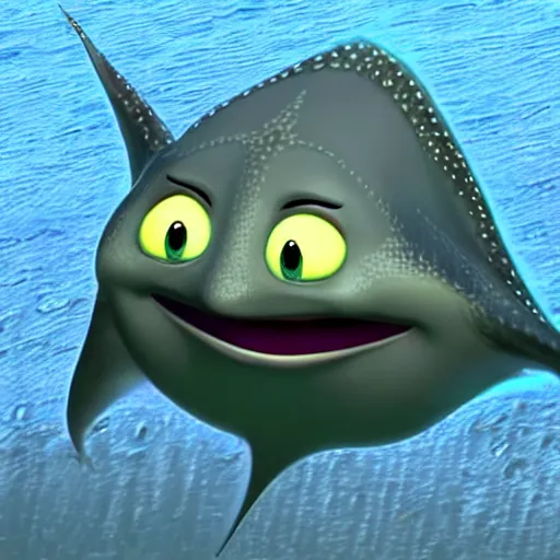 Prompt: stingray headshot pixar