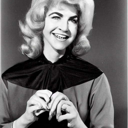 Image similar to photo of a person who looks like a mixture between donna douglas and margaret hamilton