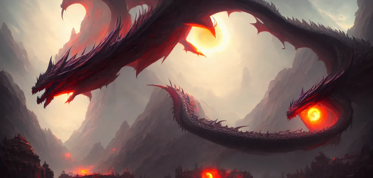 Prompt: eye of fantasy dragon, detailed, concept art, high detail, vivid, beautiful, trending on artstation, by jordan grimmer, huge scene, art greg rutkowski