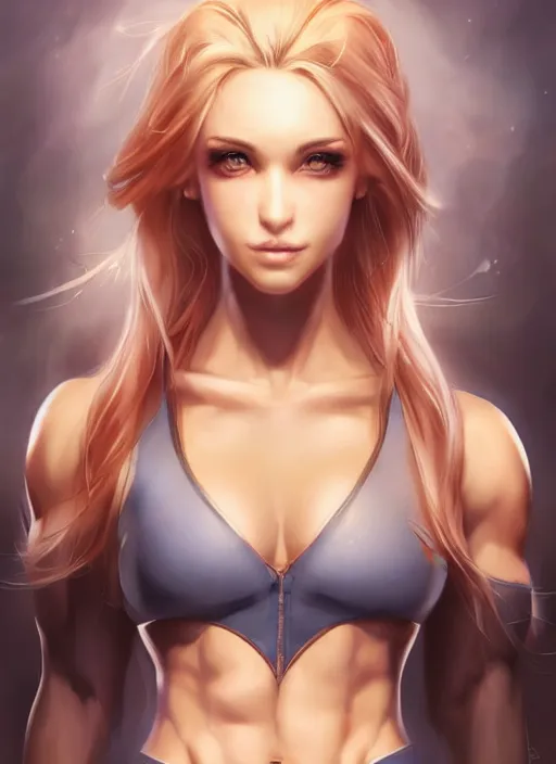 Prompt: beautiful portrait of a gorgeous personal trainer who looks like Reis Gremory , character design by Ross Tran, artgerm detailed, soft lighting