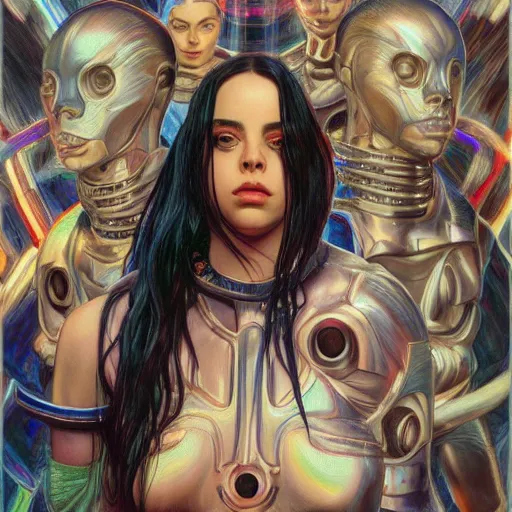 Image similar to Billie Eilish, by Chris Moore, by Mark Brooks, by Donato Giancola, by Victor Nizovtsev, by Rafael Albuquerque