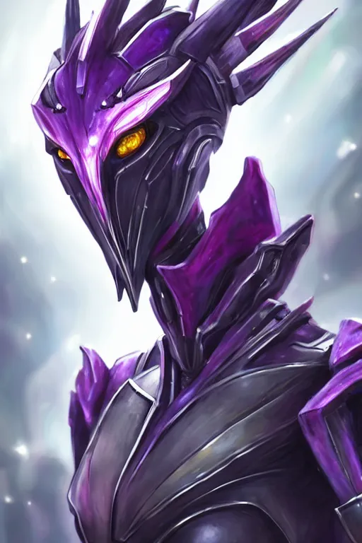 Prompt: cinematic bust shot, detailed elegant beautiful stunning giant robot mecha hot female goddess dragon, sharp spines, sharp metal ears, smooth purple eyes, smooth fuschia skin, elegant smooth silver armor, nebula size, space, epic proportions, epic scale, warframe fanart, macro giantess, furry art, dragon art, goddess art, giantess art, furaffinity, octane