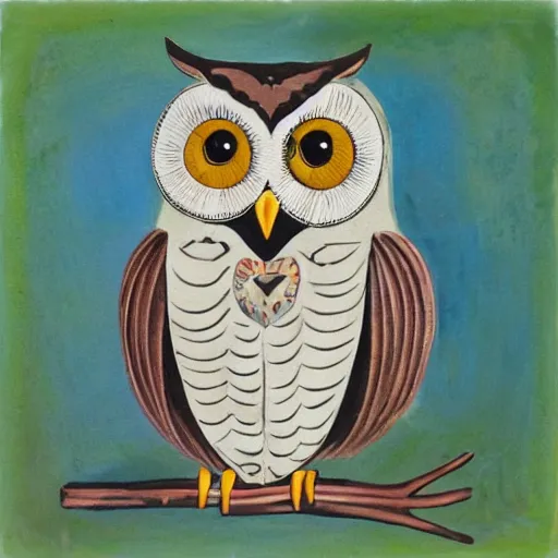 Image similar to owl with pan flute