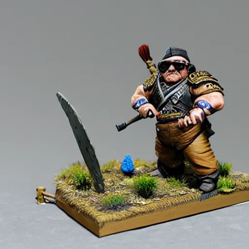 Image similar to danny devito painted wargaming miniature, higly detailed, 4 k