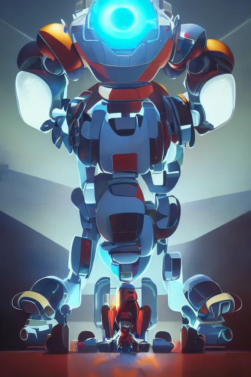 Image similar to metabots medabots medarotto medarot robot minimalist comics, behance hd by jesper ejsing, by rhads, makoto shinkai and lois van baarle, ilya kuvshinov, rossdraws global illumination ray tracing hdr radiating a glowing aura