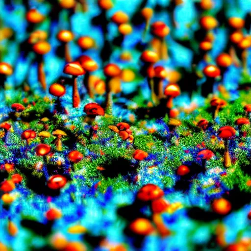 Image similar to trippy mushrooms marching to istanbul, 8k resolution