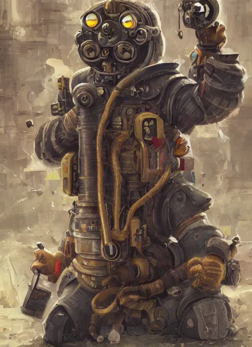 Image similar to high intricate painting of pikachu, dieselpunk, full shot, neil gaiman, maria panfilova, andrea savchenko, mike kime, ludovic plouffe, qi sheng luo, oliver cook, julian calle, eddie mendoza, trending on artstation