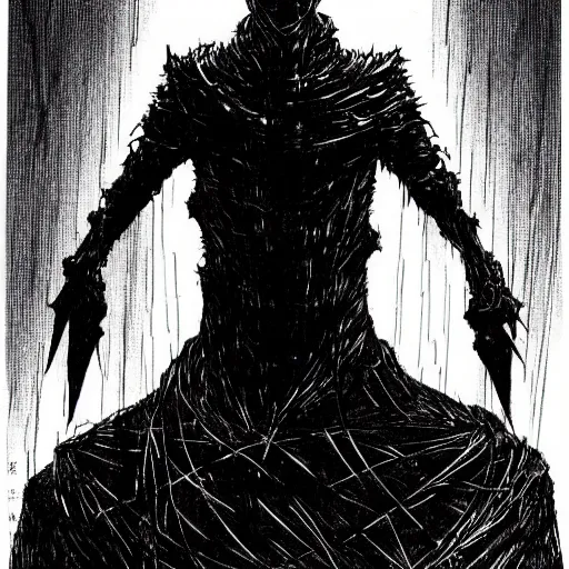 Image similar to Mr Rodgers looking sinister, by Tsutomu Nihei, highly detailed