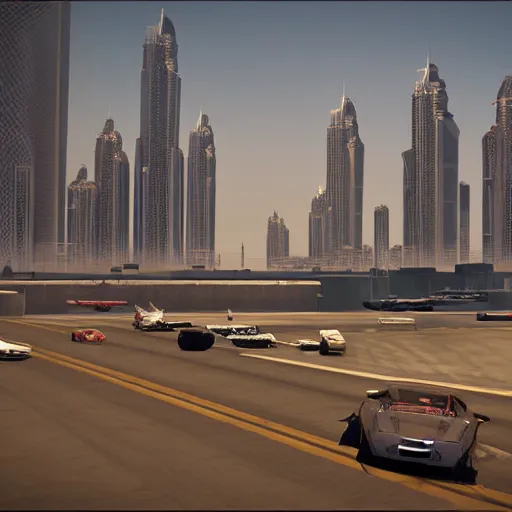 Image similar to gta : dubai, by furio tedeschi