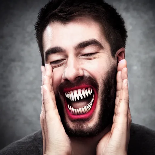 Image similar to man covered in teeth