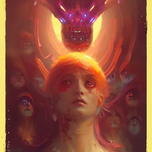 Image similar to third - eye visions, psychedelic art, illustrated by greg rutkowski and gaston bussiere, cgsociety contest winner, artstation hd, 4 k