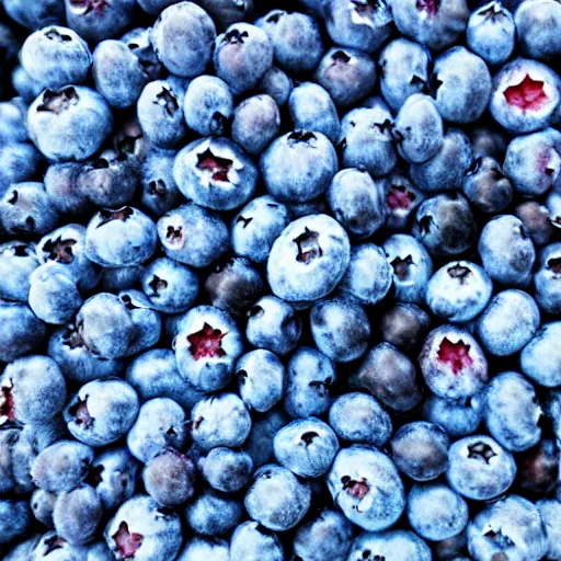 Prompt: fistful of blueberries, impressionistic, wide shot, colorful, dramatic