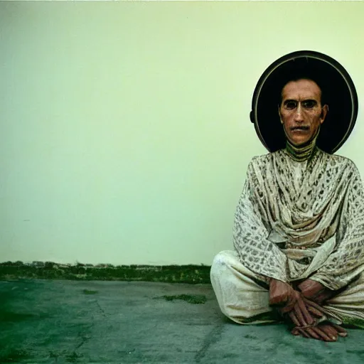 Image similar to A Moroccan cyborg, portrait, 35mm film, Taschen, by Annie Liebovitz, Noriaki Yokosuka, Tadanori Yokoo