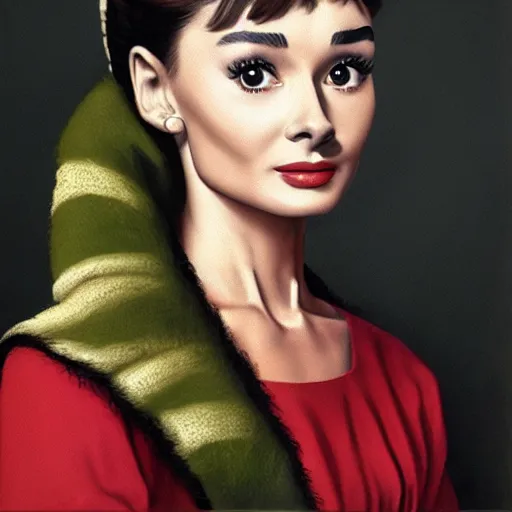 Image similar to audrey hepburn art by giovanni battista moroni