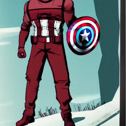 Prompt: walter white with captain america body