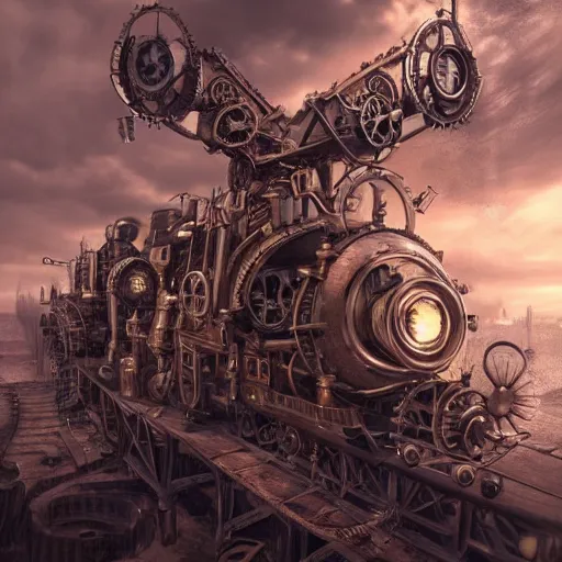 Image similar to steampunk metal machine, details face, detailed body, realistic body proportions, unreal engine, by popular digital artist, digital, artstation, detailed body, heavenly atmosphere, digital art, overdetailed art, trending on artstation, cgstudio, the most beautiful image ever created, dramatic, award winning artwork, beautiful scenery